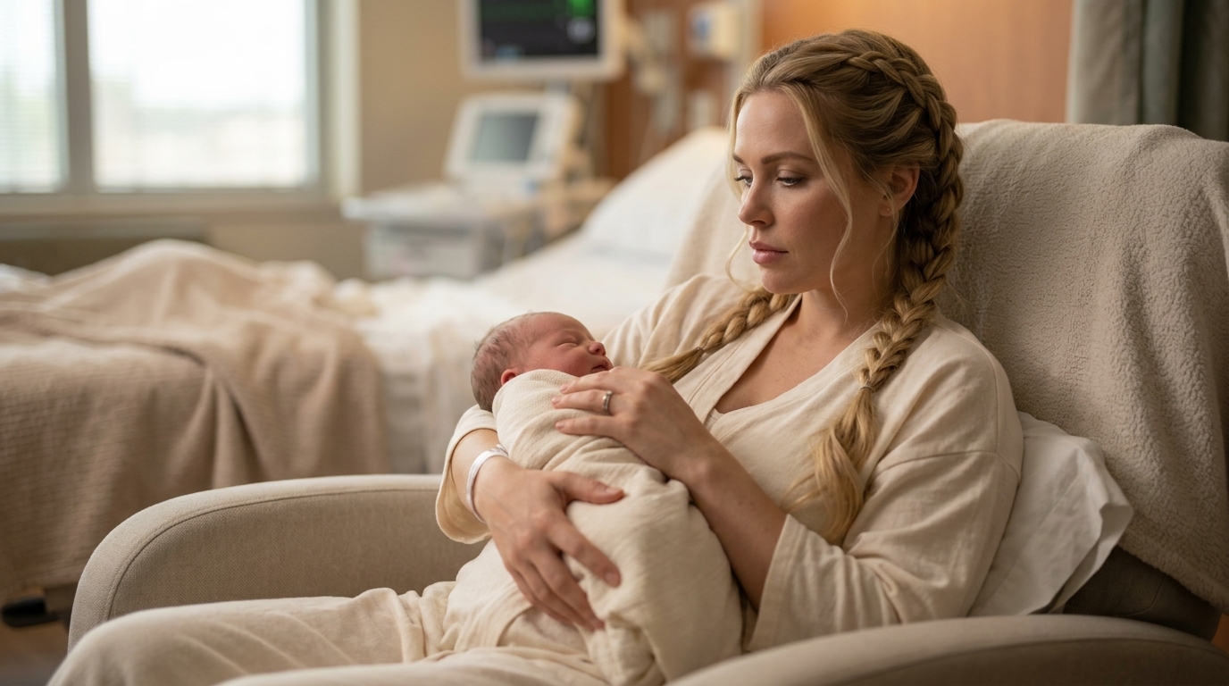 Nilsa Billkesdatter and her newborn son